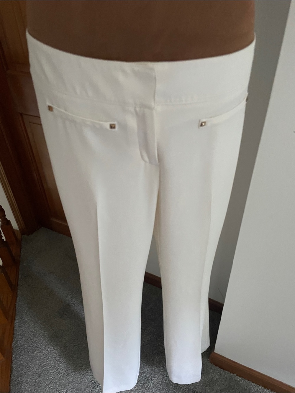 Cache Straight-Leg Pull-On Pants in White